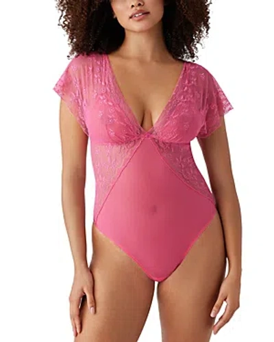 Wacoal Lifted In Luxury Bodysuit In Hot Pink