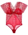 Wacoal Lifted In Luxury Bodysuit In Red