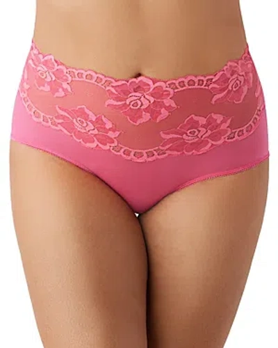 Wacoal Women's Light & Lacy Hi-cut Brief Underwear 879363 In Hot Pink