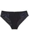 Wacoal Mayumi Embroidered Mesh Briefs In Black