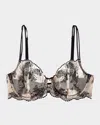 Wacoal Midnight Soiree Embroidered Full-cup Bra In Caviar