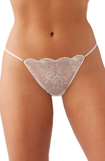 Wacoal Midnight Soirée Metallic Embroidered G-string In Gold