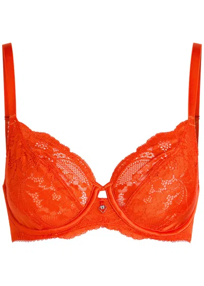 Wacoal Natsuki Lace Underwired Bra In Orange
