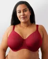 Wacoal Plus Size Back Appeal H-k Cup Underwire Bra 855403 In Red