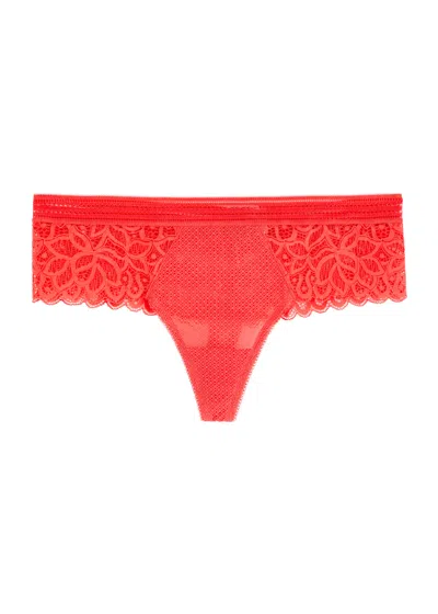 Wacoal Raffine Lace Tanga Thong In Red