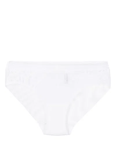 Wacoal Raffine Lace-trim High-waisted Briefs In White