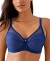 Wacoal Retro Chic Full Figure Underwire Bra In Blue Depths