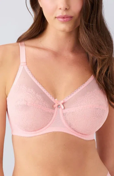 Wacoal Retro Chic Full Figure Underwire Bra In Pink