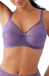 Wacoal Retro Chic Full Figure Underwire Bra In Purple