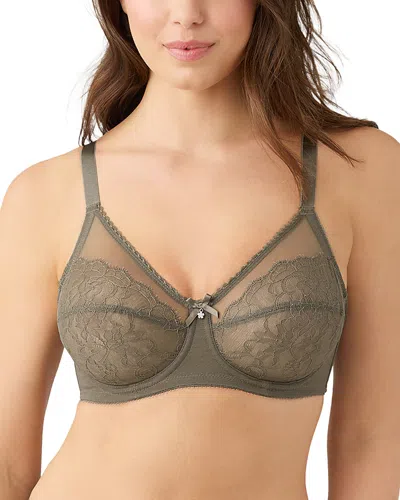 Wacoal Retro Chic Full Figure Unlined Underwire Bra In Green