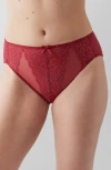 Wacoal Retro Chic High Cut Briefs In Red