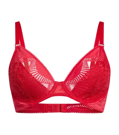 Wacoal Sensu Lace Plunge Bra In Red
