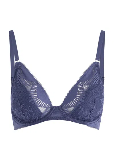 Wacoal Sensu Lace Underwired Bra In Navy