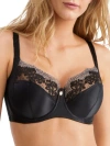 Wacoal Side Note Satin Side Support Bra In Black