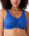 Wacoal Sport High-impact Underwire Bra 855170, Up To I Cup In Beaucoup Blue
