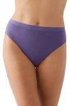 Wacoal Understated Cotton Blend High Leg Briefs In Purple