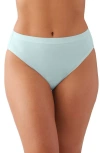 Wacoal Understated Cotton Blend High Leg Briefs In Pastel Blue