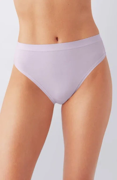 Wacoal Understated Cotton Blend High Leg Briefs In Purple