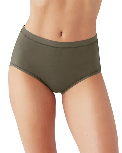 Wacoal Understated Cotton Blend Briefs In Green