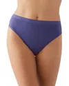 Wacoal Understated Cotton Blend High Leg Briefs In Purple
