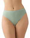 Wacoal Understated Cotton High Cut In Green