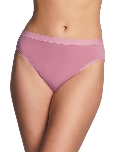 Wacoal Understated Cotton Blend High Leg Briefs In Pink
