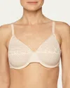 Wacoal Visual Effects Minimizer Lace Bra In Pink