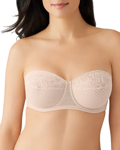 WACOAL VISUAL EFFECTS STRAPLESS LACE MINIMIZER BRA