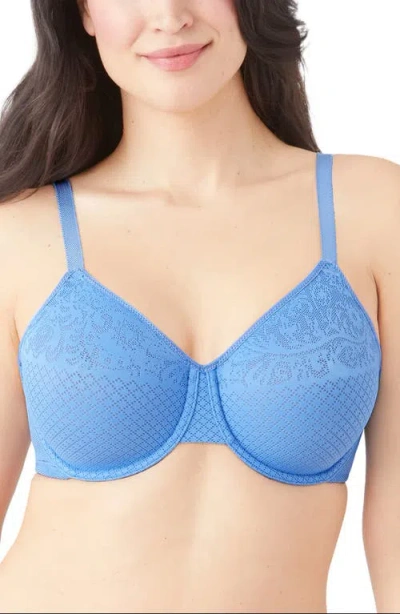 Wacoal Visual Effects Underwire Minimizer Bra In Blue