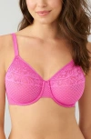 Wacoal Visual Effects Unlined Underwire Minimizer Bra In Pink