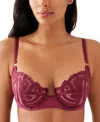 Wacoal After Dark Underwire Balconette Bra In Purple