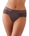 Wacoal Women's After Dark Embroidered Tanga Underwear 845396 In Raisin