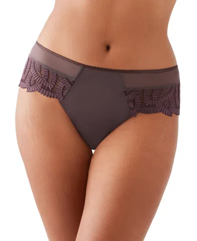 Wacoal Women's After Dark Embroidered Tanga Underwear 845396 In Red Plum