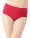 Wacoal Women's B-smooth Hi Cut Brief Panty In Persian Red In Multi