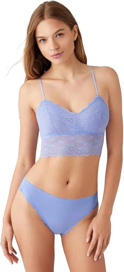 Wacoal Women's B. Tempt'd By  Inspired Bra Purple Eyelet Bralette Jdm1884 In Brown