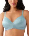 Wacoal Women's Back Appeal Wirefree Contour Bra 856303 In Stone Blue