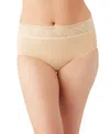 Wacoal Comfort Touch Underwear Women Sand Lace Trim Stretch Hi Cut Gbo535 In Neutral