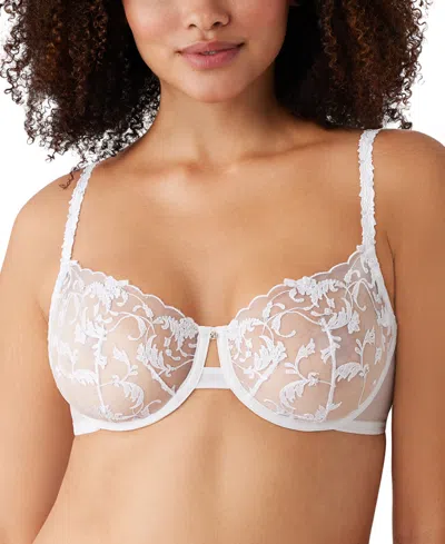 Wacoal Women's Dramatic Interlude Underwire Bra 855379 In White