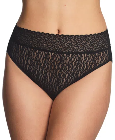 Wacoal Women's High Bar High-cut Lace Panties In Black