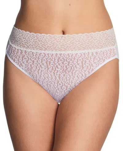 Wacoal Women's High Bar High-cut Lace Panties In White