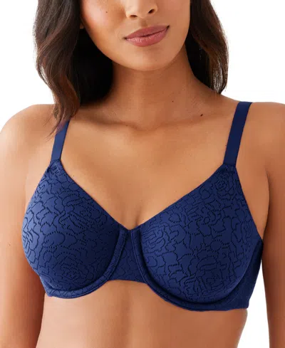 Wacoal Women's Inside Job Full Coverage Underwire Bra 855345 In Blue Depths
