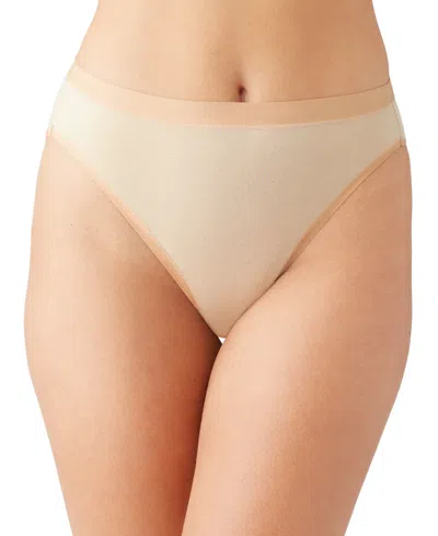 Wacoal Understated High-cut Stretch Cotton Briefs In Sand