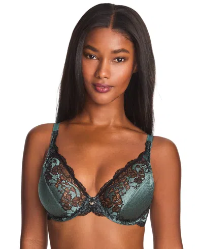 Wacoal Modern Affair Underwire Plunge Bra In Green