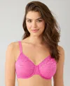 Wacoal Visual Effects Unlined Underwire Minimizer Bra In Pink