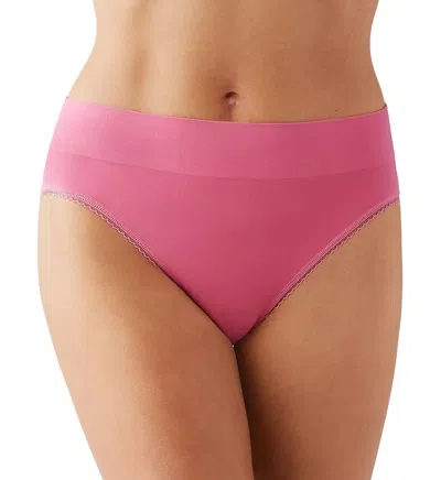 Wacoal Women's  Feeling Flexible Hi Cut Panty Chateau Rose Stretch Underwear Buu638 In Pink