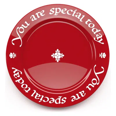 Waechtersbach You Are Special Today Red Plate, 10.63-inch Decorative Chinaware Celebration Dish
