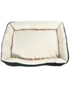 Wag And Wiggle Forest Green Linen Cuddler In Green