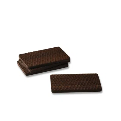 Waga Brown Garda Set Of 4 Small Trays
