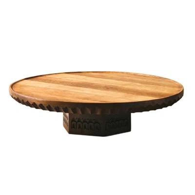 Waga Brown Kralj Wooden Cake Stand
