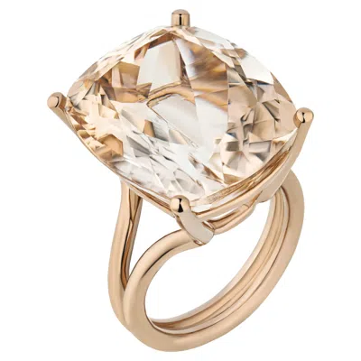 Pre-owned Wagner Preziosen 33.57 Carat Imperial Topaz Gold Ring By  In Multi